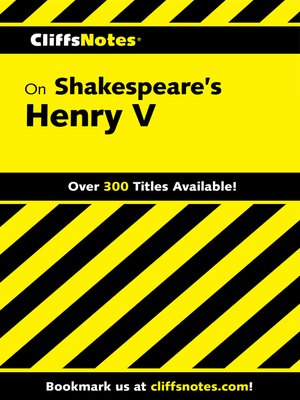 cover image of CliffsNotes on Shakespeare's Henry V